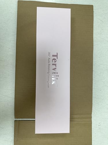 Terviiix Revolutionary Automatic Rotating Curling Iron - Professional Hair Curler for Long Hair, 25mm Ceramic Barrel with Infused Argan Oil & Keratin, 9 Heat Settings, Pink