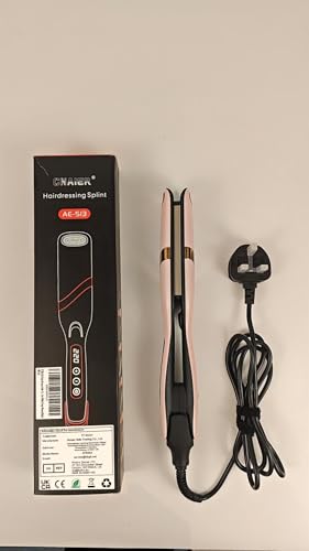 FTJKGH Hair Waver Hair Crimpers for Women - Hair Curler for Women and Girls Mermaid Wave Curling Iron Professional Crimping with 5 Heat Setting Anti-Scald Hair Care for Wide Deep Waves (Pink)