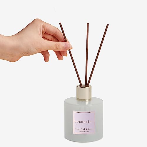 Cocorrína Reed Diffuser Sets - 200ml White Peach & Oolong Scented Diffuser with 8 Sticks Home Fragrance for Bedroom Bathroom Living Room, Home & Office Decor