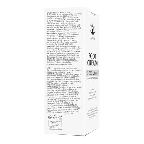 Eylleaf Intensive Foot Repair Cream with 30% Urea, 200ml