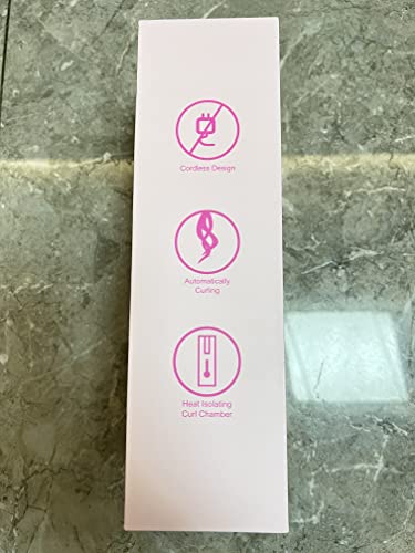 SevenPanda Hair Curler,Rotating Curling Tongs, Curling Iron, Cordless Auto Curler Restriction with Built-in Rechargeable Battery, Ceramic Professional Hair Curler USB Charging and Portable