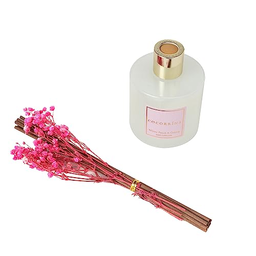 Cocorrína Reed Diffuser Sets - 200ml White Peach & Oolong Scented Diffuser with 8 Sticks Home Fragrance for Bedroom Bathroom Living Room, Home & Office Decor