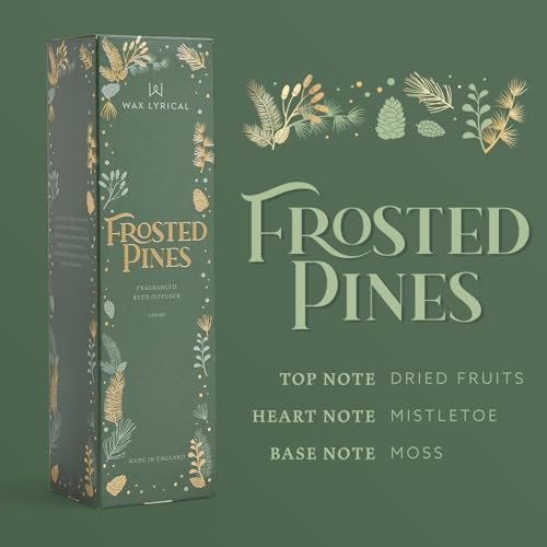 Wax Lyrical Frosted Pines Reed Diffuser 100ml, Green