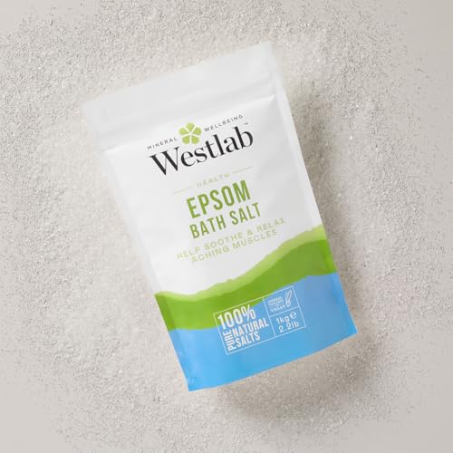 Westlab Reviving Epsom Salt | 1kg Resealable Pouch | Pure and Unscented, Pack of 1