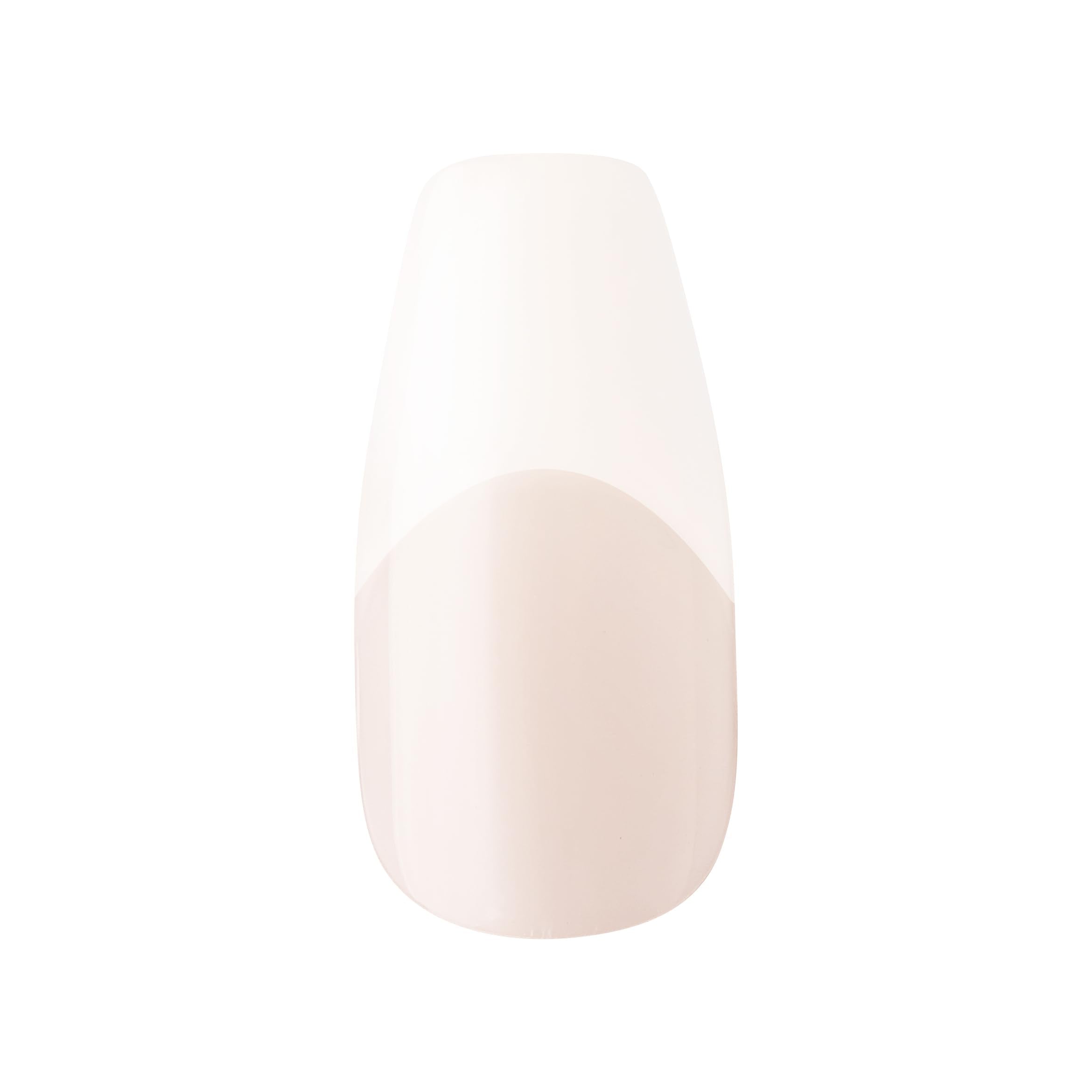 KISS Salon Acrylic French Nude Collection, Leilani, Medium Length Nude Fake Nails, Includes 28 False Nails, Nail Glue, Nail File, and Manicure Stick