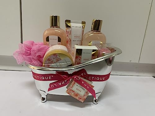 Spa Luxetique Rose Bath Gift Set - 8 Pieces for Ultimate Pampering