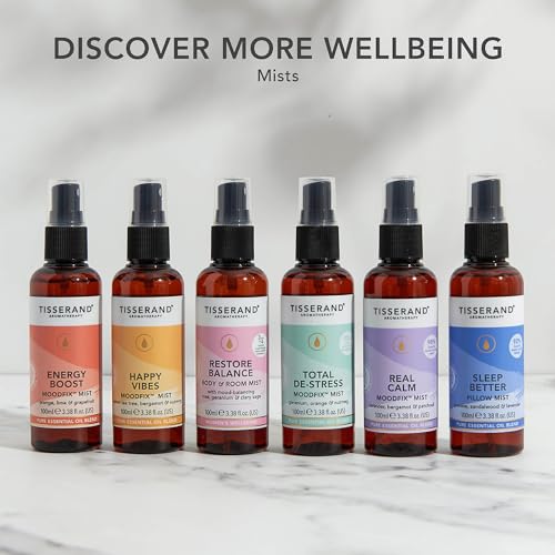 Tisserand Aromatherapy - Wellbeing - Little Wellbeing Wonders Collection - MoodFix Mist - 100% Pure Essential Oil - Miniature Mist Giftset - 4x9ml