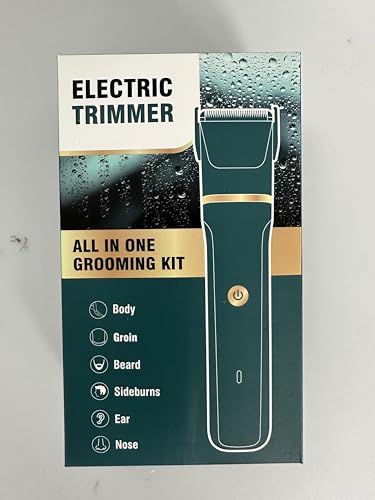 Body Trimmer Men,3 in 1 Body Hair Trimmer Men Rechargeable,Pubic Hair Trimmer for Men Wet and Dry,Ball Trimmer Men IPX7 Waterproof,Body Shavers for Men with 2 Combs,Painless Nose Hair Trimmer for Men