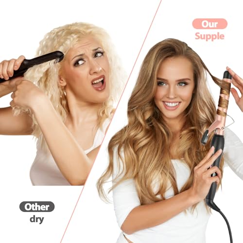 Curling Iron 25mm, Haglater Hair Curler Quick Heating Curling Wand for Long Hair, Ceramic Barrel Curling Tongs with Adjustable Temperature 80-230°C