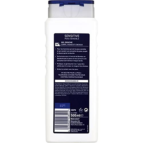 Nivéa Sensitive Men Shower Gel 500ml - 3 Pack