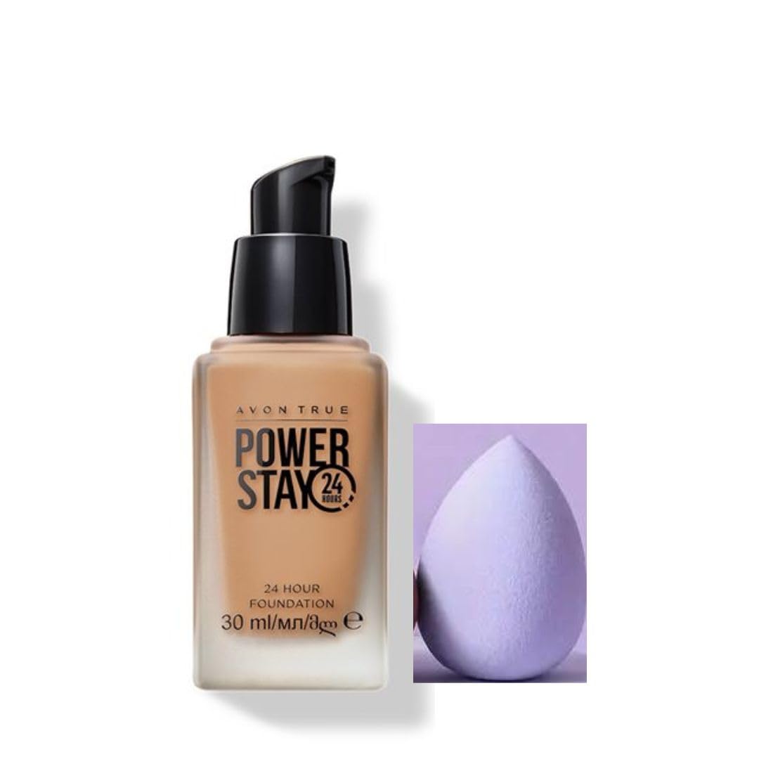 Power Stay 24 Hr Foundation - Medium Beige with Egg Sponge