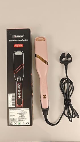 FTJKGH Hair Waver Hair Crimpers for Women - Hair Curler for Women and Girls Mermaid Wave Curling Iron Professional Crimping with 5 Heat Setting Anti-Scald Hair Care for Wide Deep Waves (Pink)