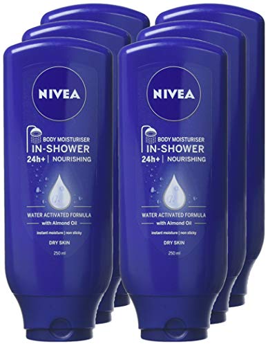 NIVEA In-Shower Body Moisturiser with Almond Oil - Pack of 6