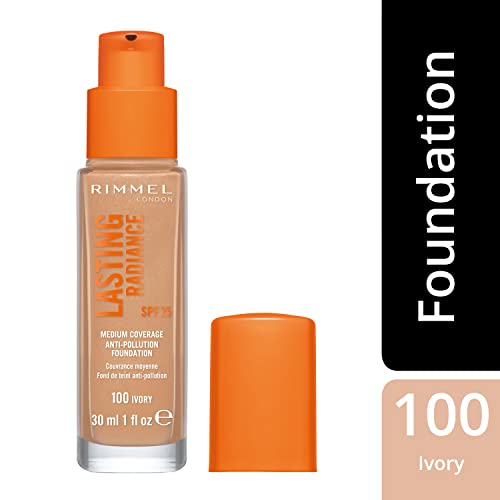 Rimmel Lasting Radiance Foundation - 100 Ivory, 30 ml