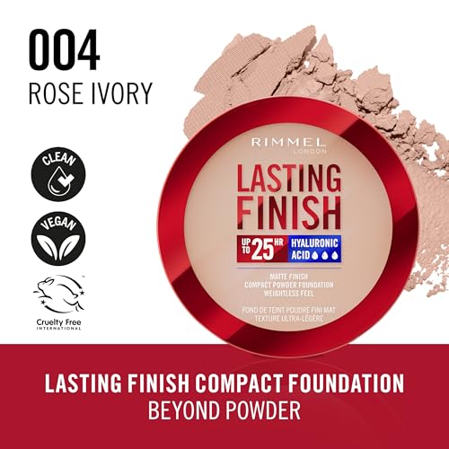 Rimmel Lasting Finish 25 HR Compact Foundation - 004 Rose Ivory