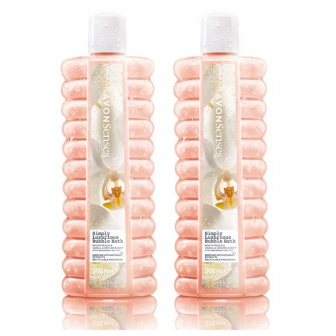 Senses Simply Luxurious Bubble Bath - White Peach & Vanilla Orchid