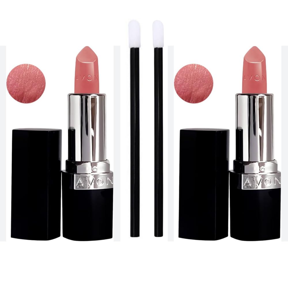 Avon Pout Ultra Satin Lipstick Duo with Brushes