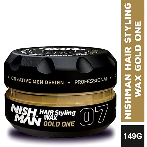 Nishman Hair Styling Wax 07 Gold - Ultra Strong Hold & Shine