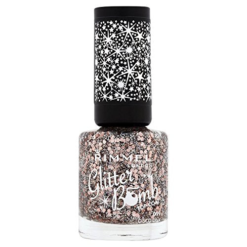 Rimmel London Glitter Nail Polish Top Coat, Disco Diva, 8 ml