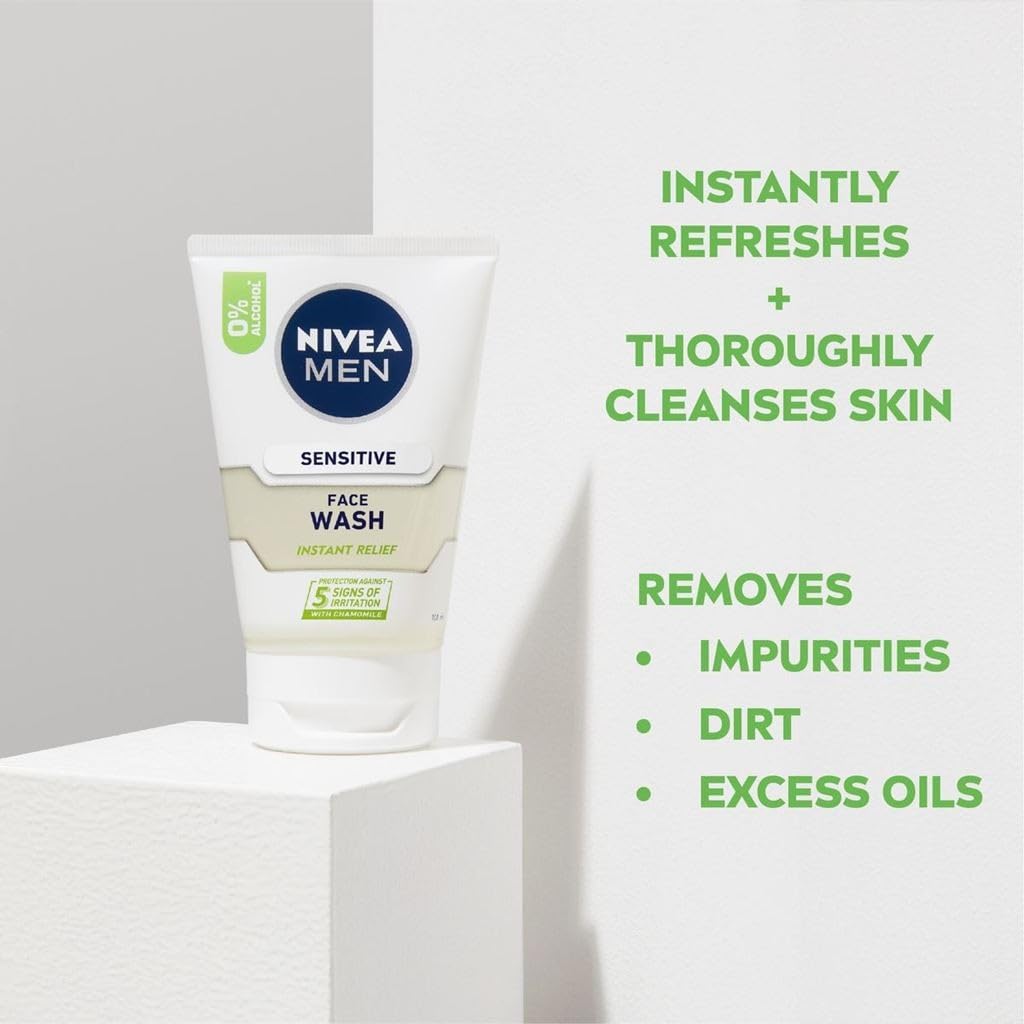 NIVEA MEN Sensitive Face Wash - Pack of 3