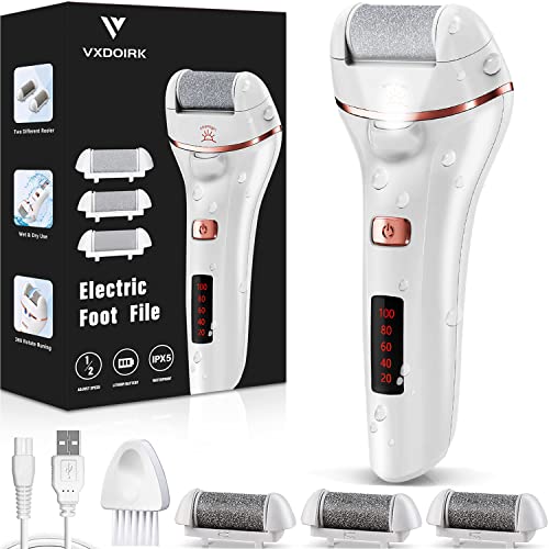 Vxdoirk Waterproof Rechargeable Electric Foot File