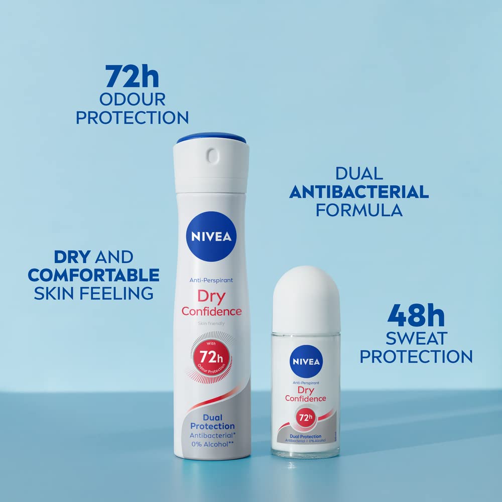 NIVEA Dry Confidence Anti-Perspirant Deodorant Spray 6 Pack