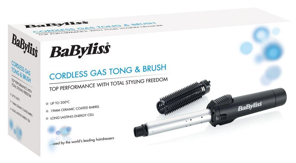 BaByliss Cordless Gas Hair Curler & Brush 19mm