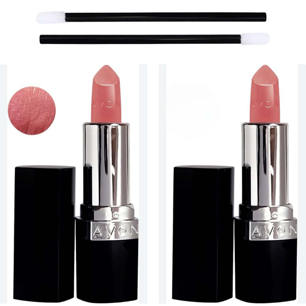 Avon Pout Ultra Satin Lipstick Duo with Brushes
