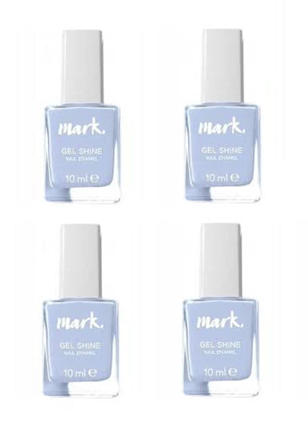 Avon Mark Gel Shine Nail Enamel - Rain Washed, Pack of 4