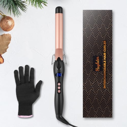 Curling Iron 25mm, Haglater Hair Curler Quick Heating Curling Wand for Long Hair, Ceramic Barrel Curling Tongs with Adjustable Temperature 80-230°C