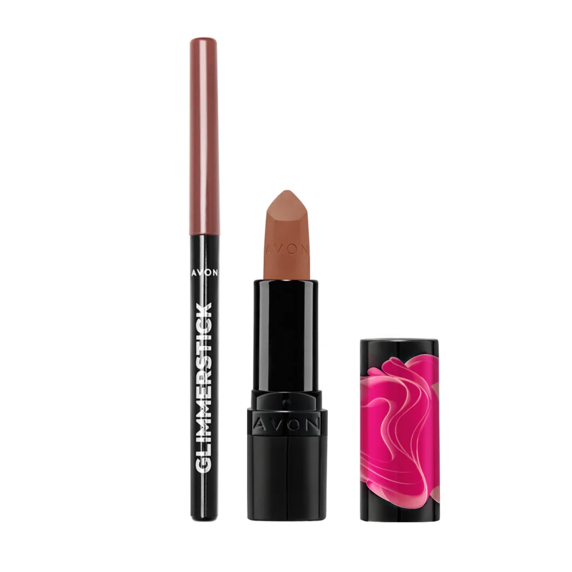 Avon Ultra Duo Lip Kit - Nude Suede & Mystery Mauve