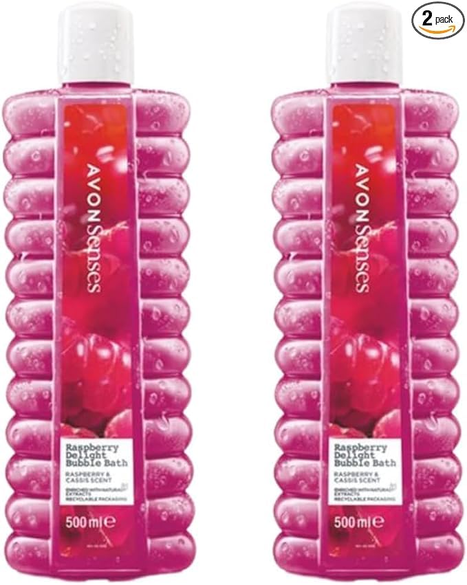 Avon Senses Raspberry Delights Bubble Bath - 2 x 500ml