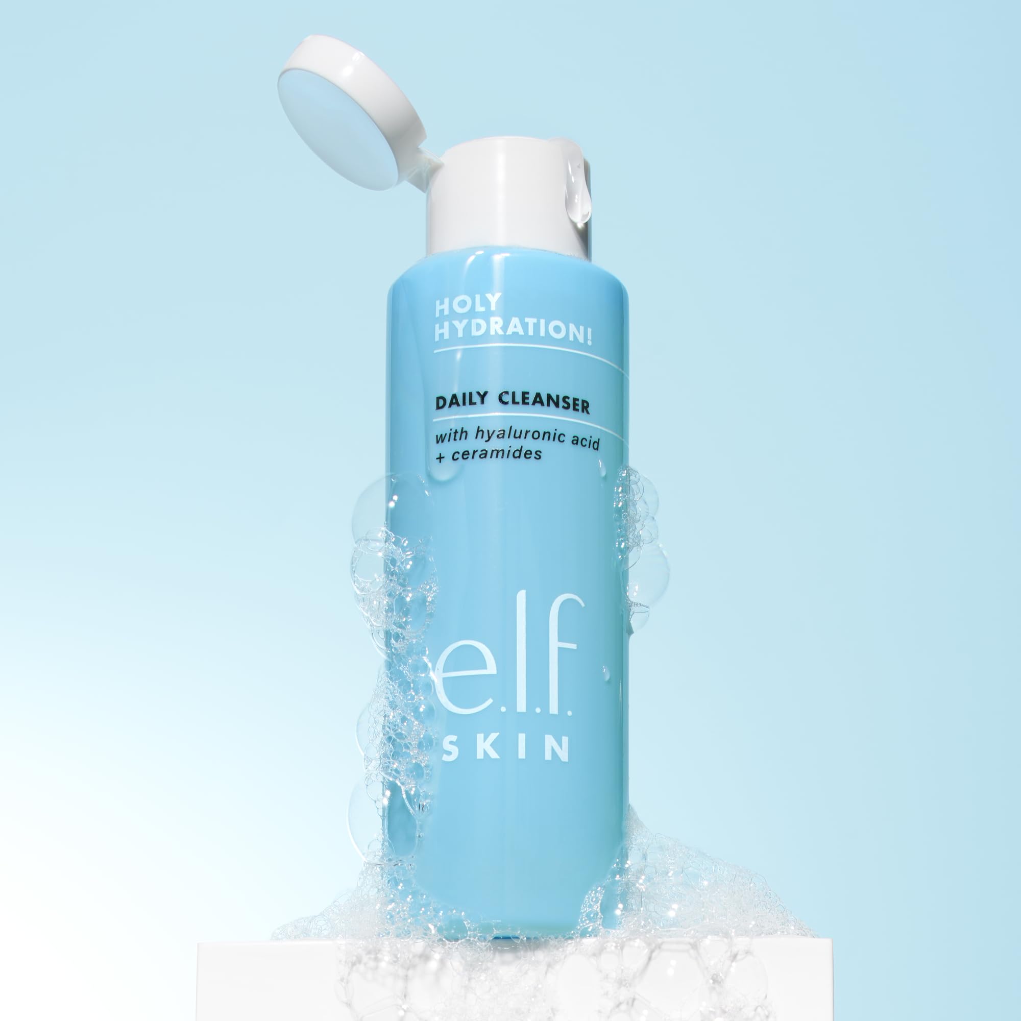 e.l.f. SKIN Holy Hydration! Daily Cleanser, Infused with Ceramides, Removes Dirt, Makeup & Impurities, Nourishing & Hydrating Formula