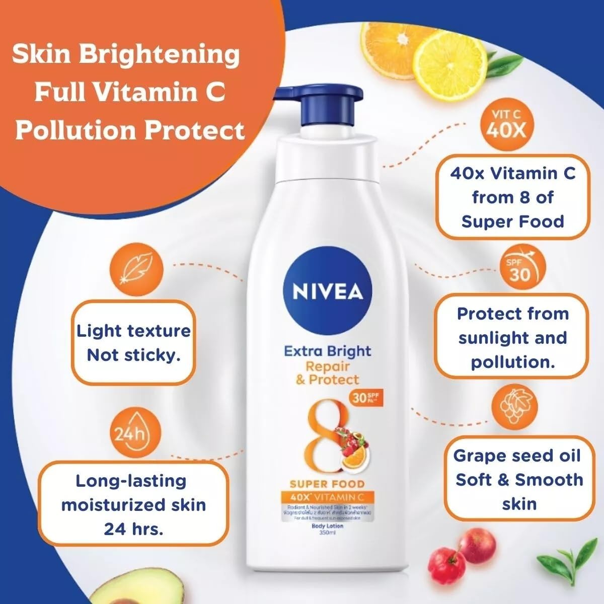 NIVEA Extra Bright Repair Protect Body Lotion 550ml