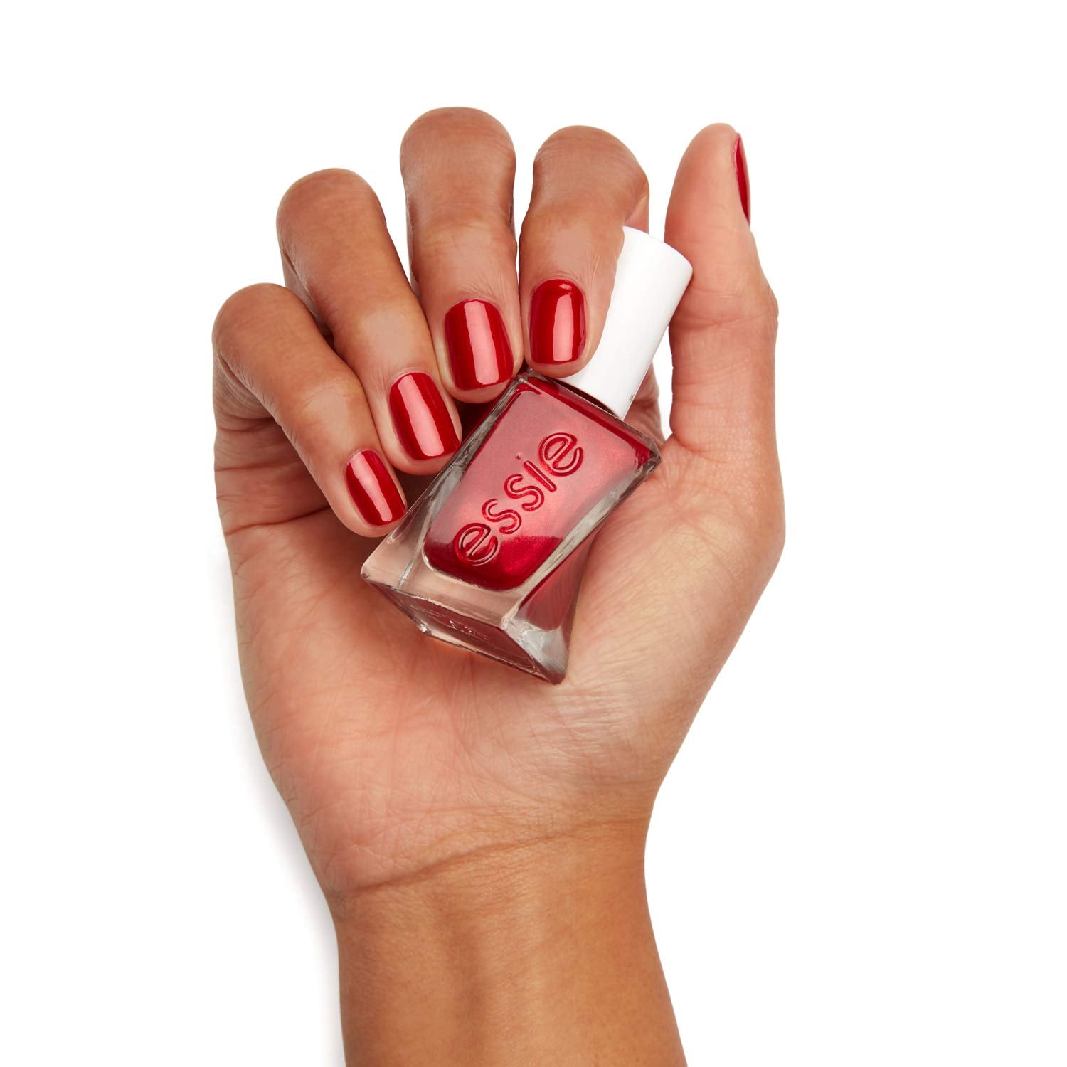 Essie Gel Couture Nail Polish, Longlasting, Chip Resistant, No UV Lamp Required, Scarlet Starlet Shimmer, 13.5 ml