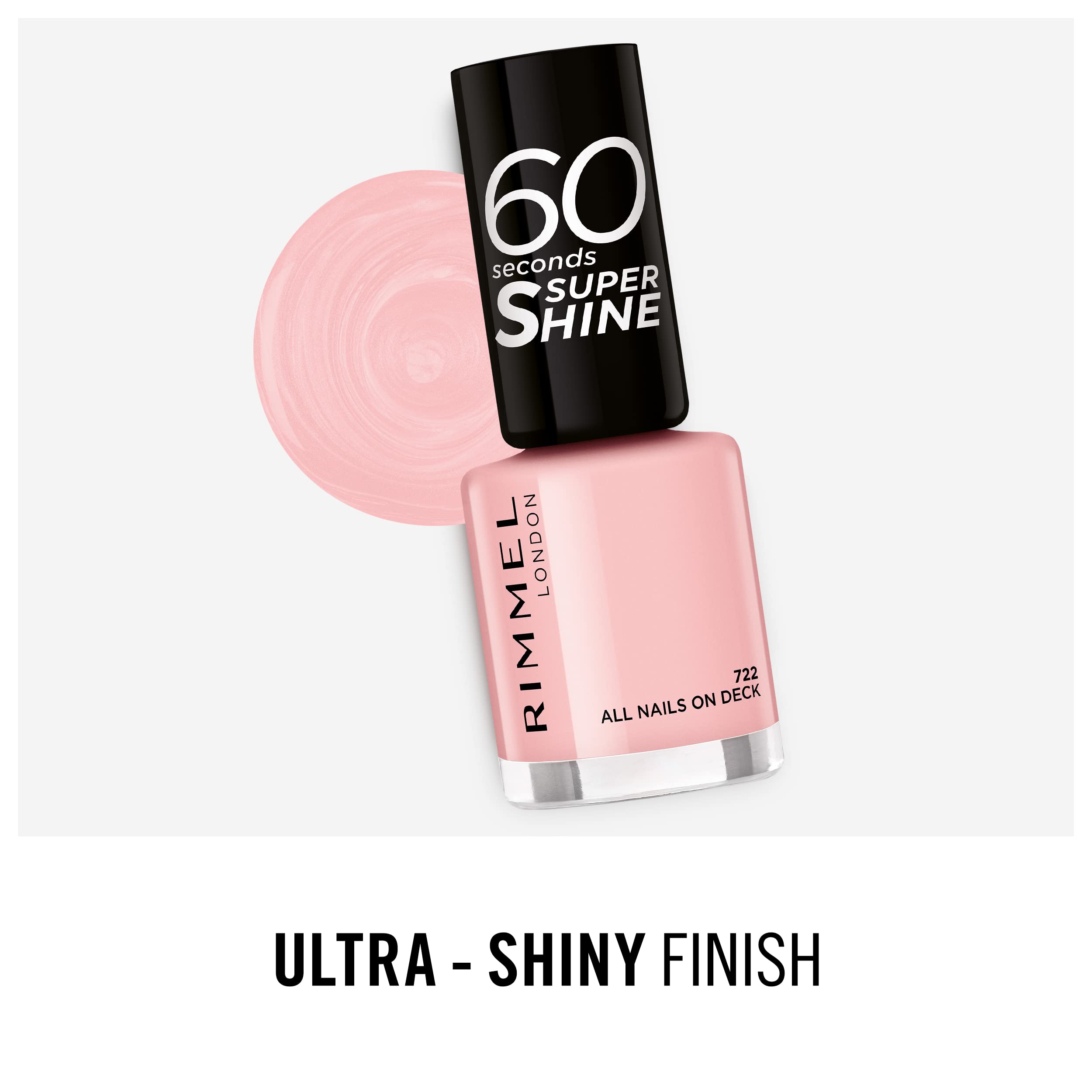 Rimmel 60 Seconds Super-Shine Nail Polish, All Nails On Deck, 8ml