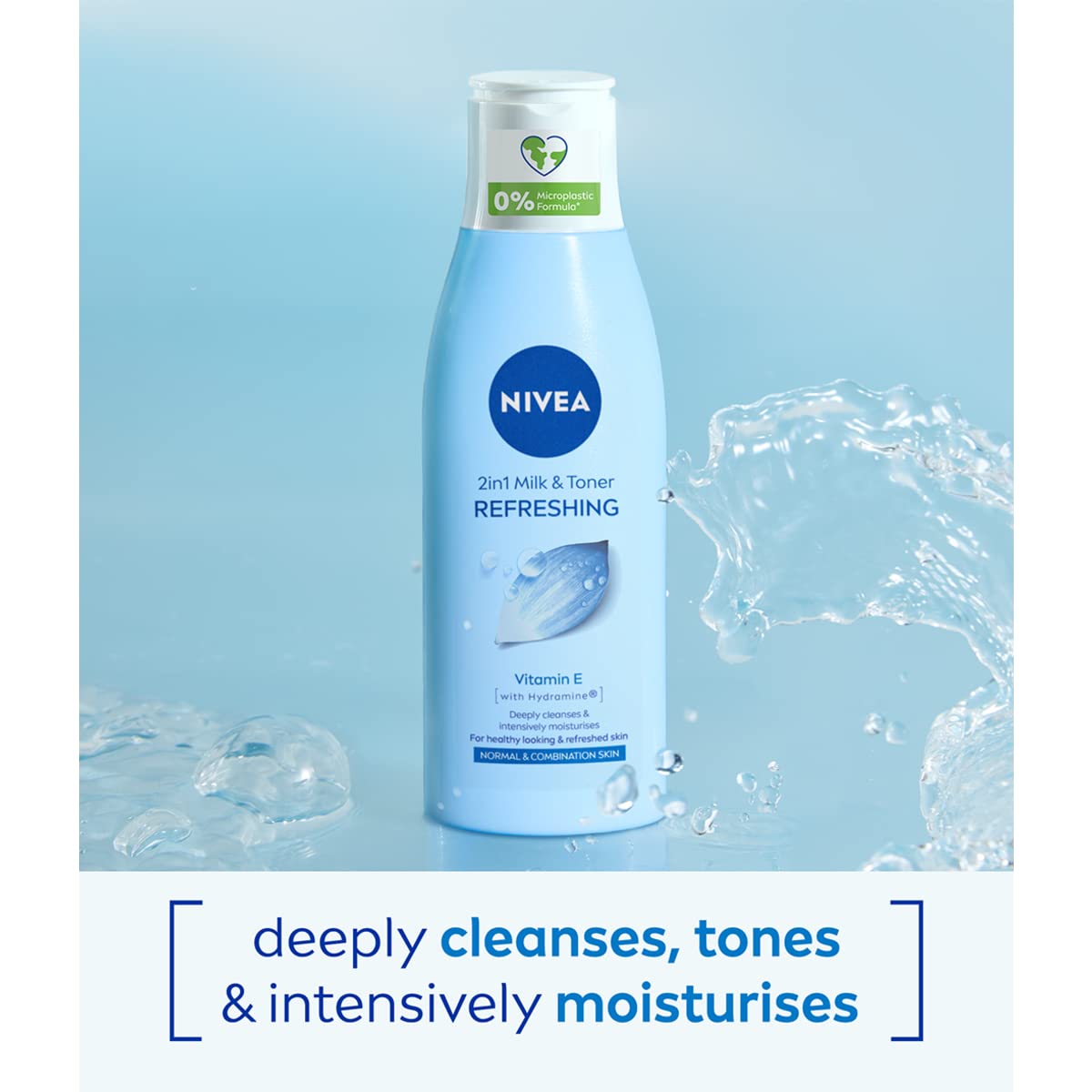 NIVEA 2-in-1 Refreshing Milk & Toner 200ml