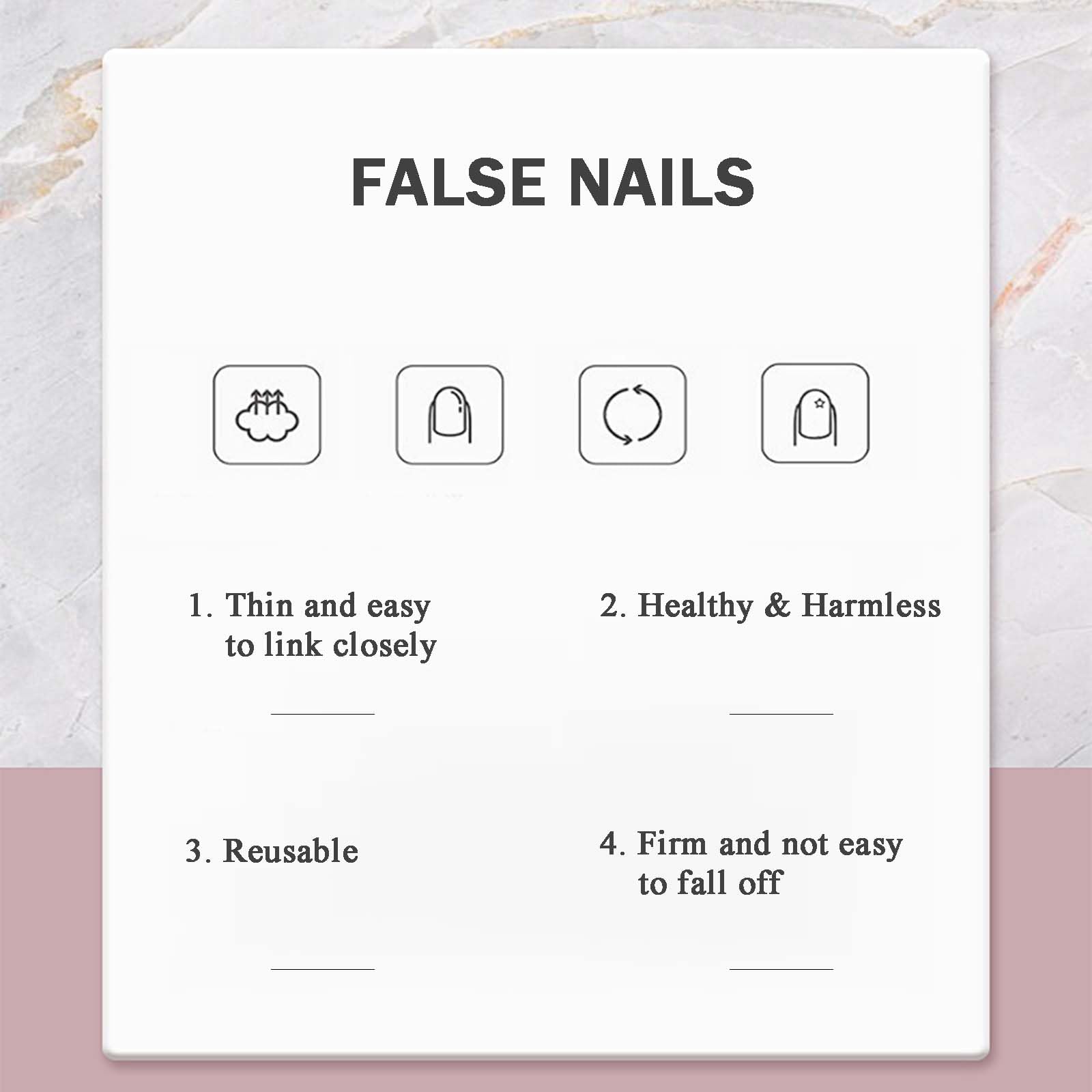 Square Short False Nails - 24Pcs French False Nail - False Nails with Glue - White French Tip Press on Nails - Glossy Full Cover Glue Stick on Nails - DIY Nail Art Gifts for Women Girls