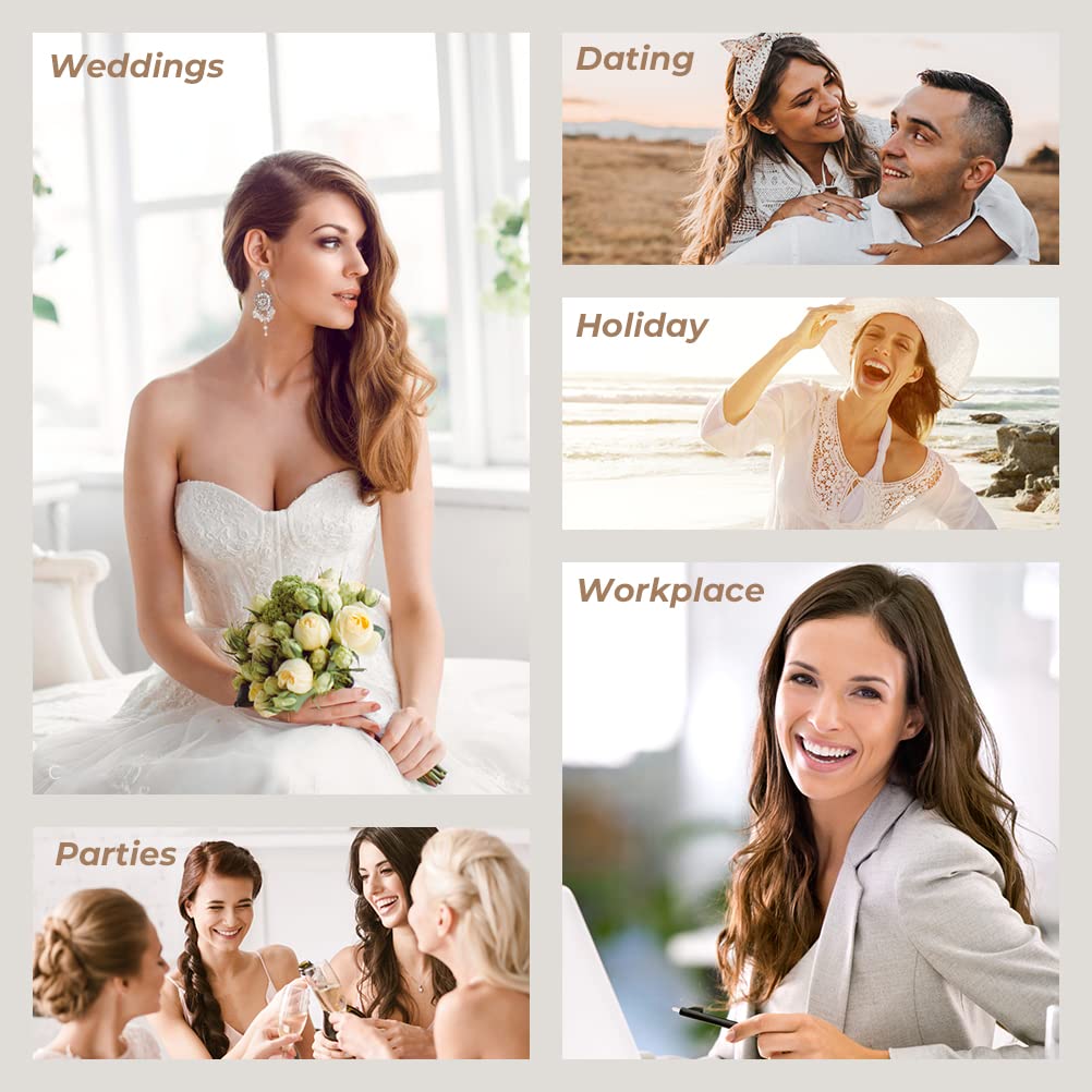 Hair Curling Wand Iron Tongs, 5 in 1 Hair Curler for Long Hair 10mm-32mm with 2 Crocodile Clips 1 Anti-Scald Silicone Gloves, PTC Ceramic LCD 180°C & 210°C