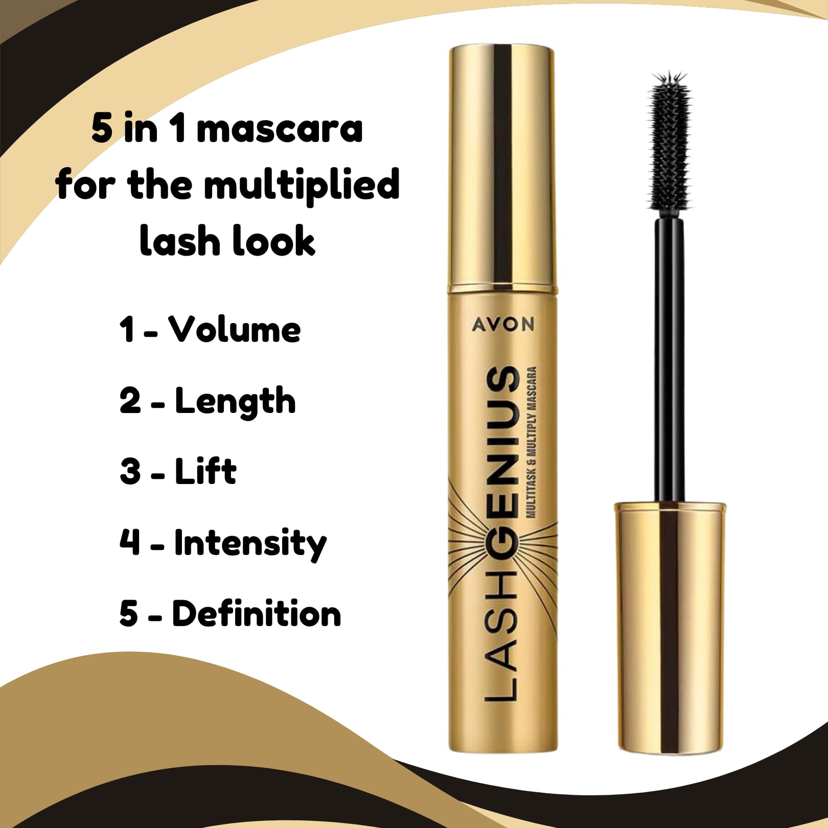 Ultimate Eye Makeup Kit with Lash Genius Mascara and 3-in-1 Tool