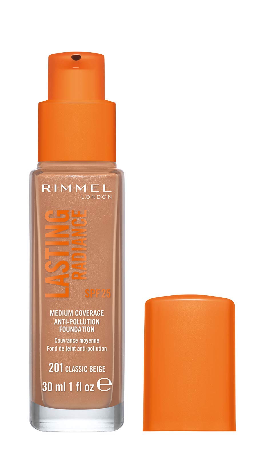 Rimmel Lasting Radiance Anti-Pollution Foundation SPF 25 - 201 Classic Beige