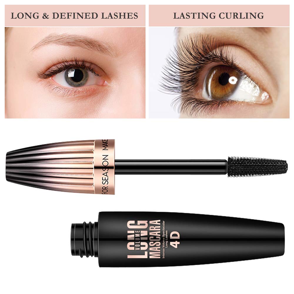 NIFEISHI Waterproof 4D Silk Fiber Mascara Black