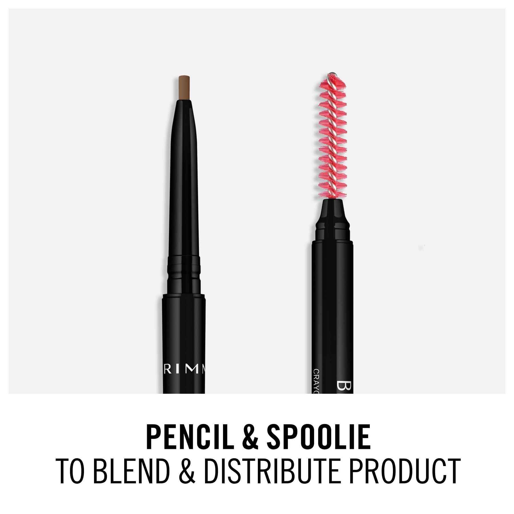 Rimmel London Brow Pro Micro Precision Pencil & Brush, Soft Brown