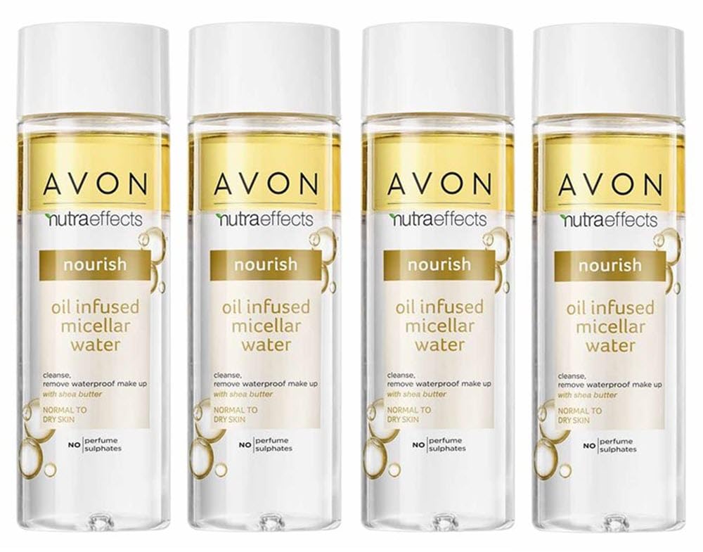 Avon Nutra Effects Nourish Oil-Infused Micellar Water - 4 x 200ml