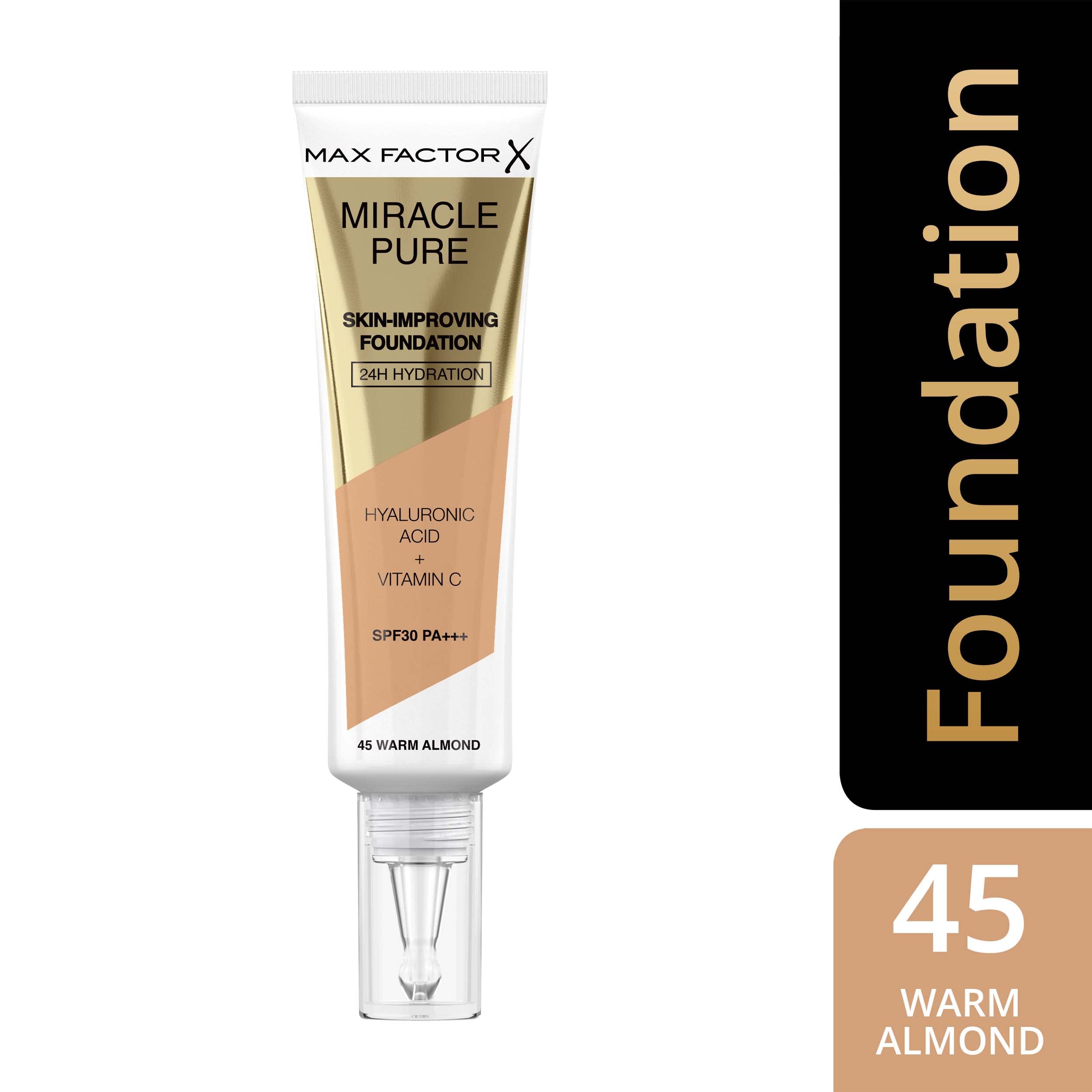 Max Factor Miracle Pure Foundation - Warm Almond 45