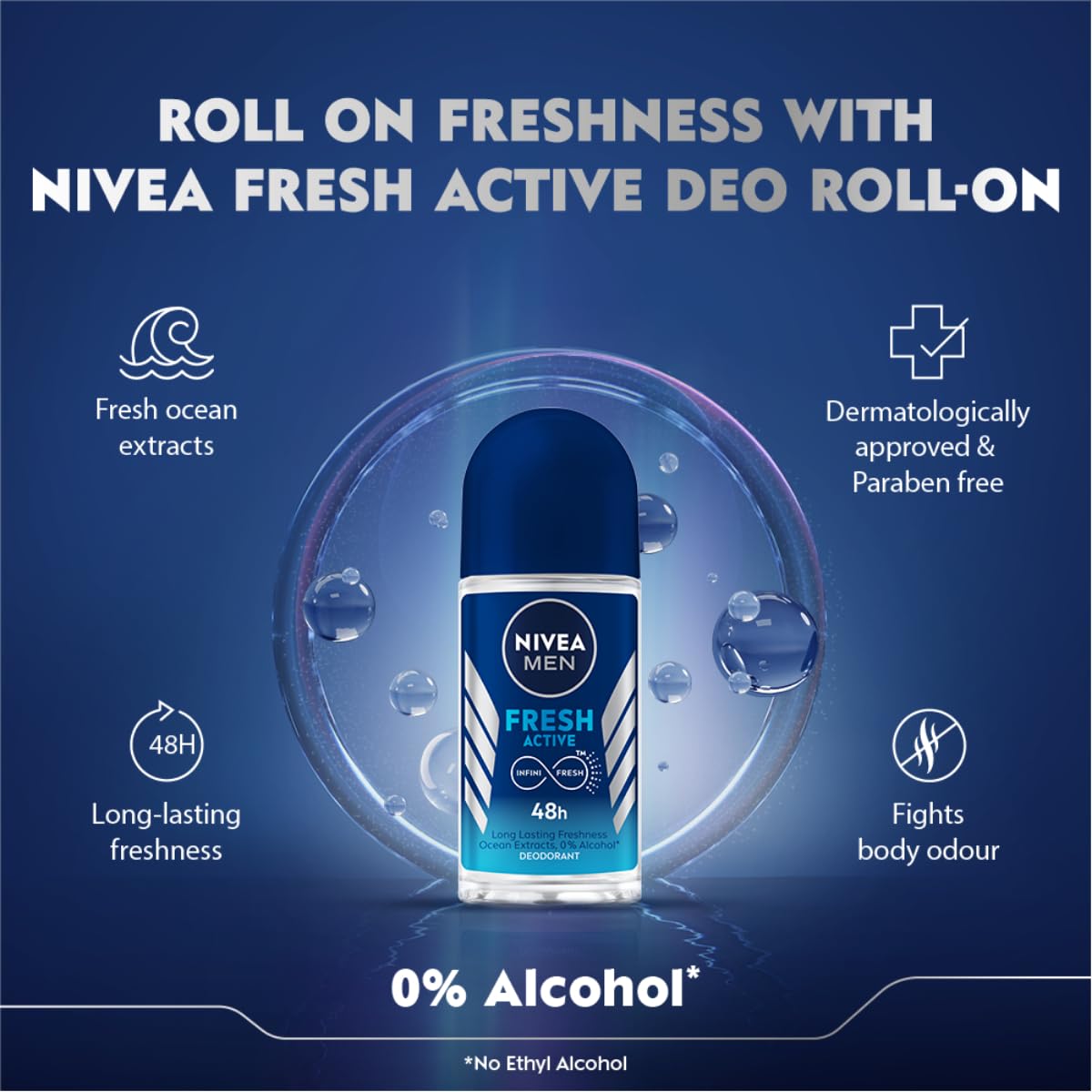 Nivea Fresh Active Roll On for Men 50ml