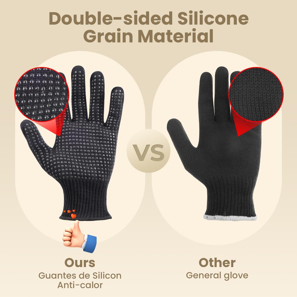 Hair Waver Curling Wand Iron Tong, Chopstick, 5 in 1 Hair Curler for Long Hair 10mm-32mm with 2 Crocodile Clips 1 Anti-Scald Silicone Gloves, PTC Ceramic Triple Barrels LCD 180°C & 210°C