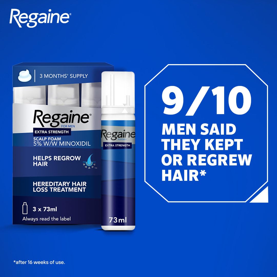 Regaine For Men Extra Strength Foam 3 x 73ml