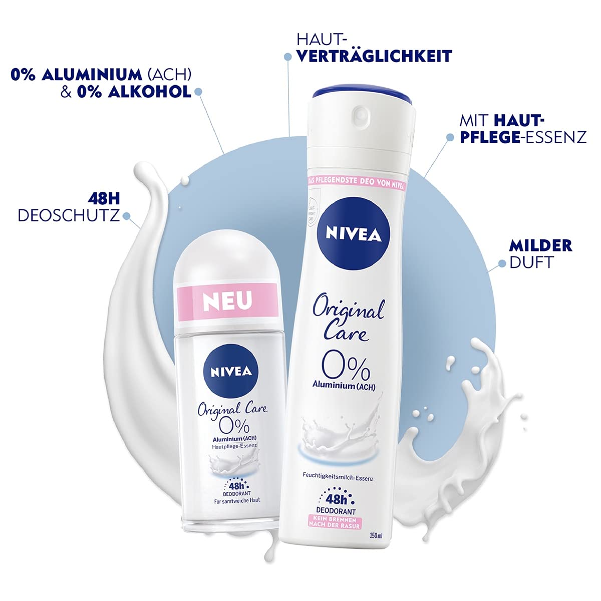 NIVEA Original Care Roll-On Deodorant 50 ml