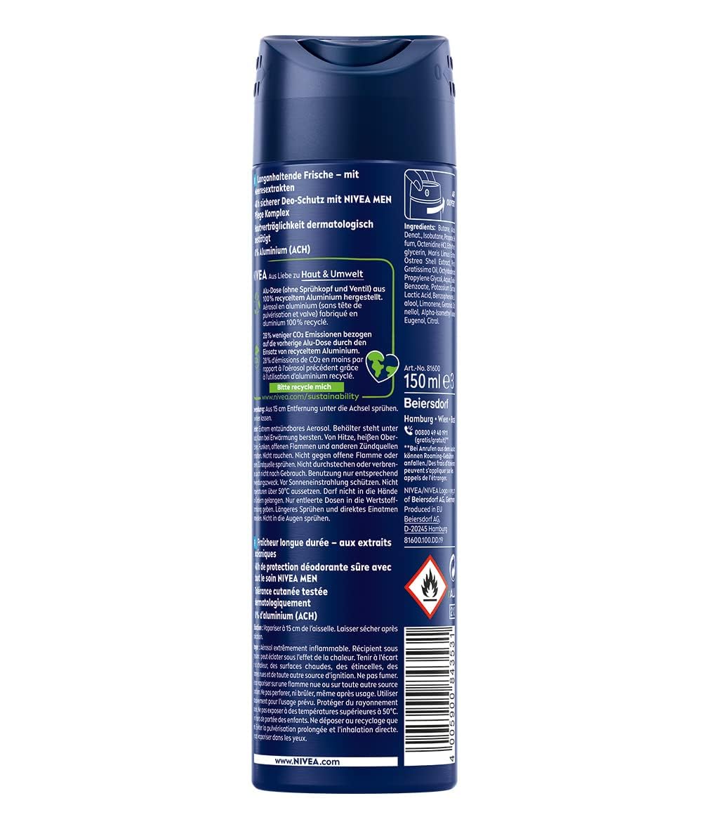 NIVEA MEN Fresh Active Deodorant Spray 150 ml